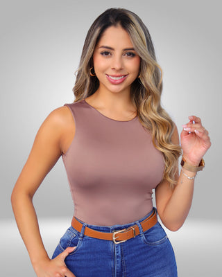 Blusa básica de manga sisa