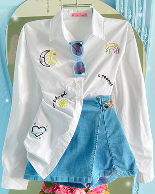 Camisa Manga Larga con Bordado “Un Solo Sol”