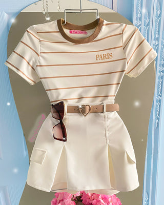 CAMISETA BASICA RAYAS PALABRA PARIS