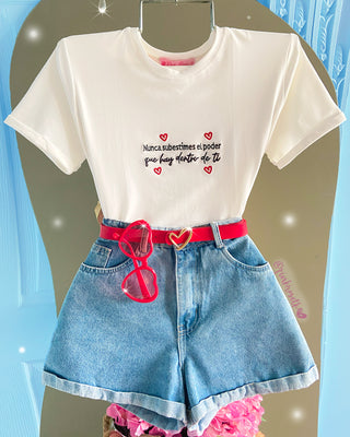Camiseta nunca subestimes tu poder