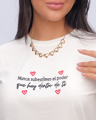 Camiseta nunca subestimes tu poder
