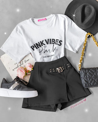 FALDA SHORT HEBILLA AL LADO CON TACHES