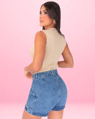Falda Short de Jean Cargo