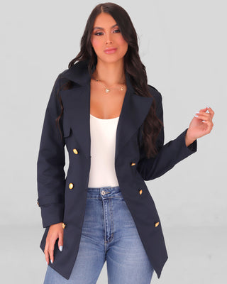 Gabán con 6 botones y lazo