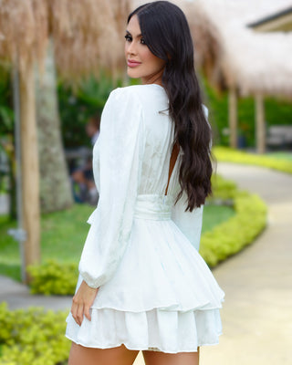 Romper Blanco Cruzado con Lazo