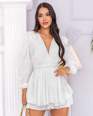 Romper Blanco Cruzado con Lazo