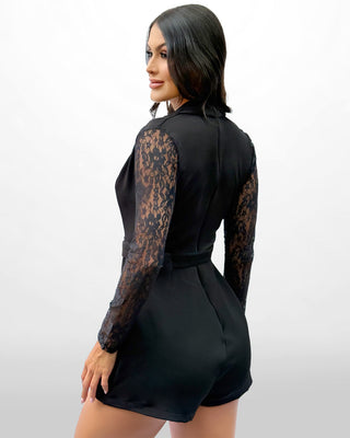 Romper Encaje con Cintura Definida