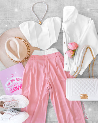 Crop top strapless escote corazón venas