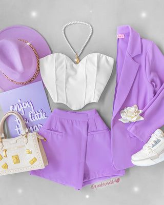 Crop top strapless escote corazón venas