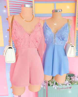 Romper de tiras con parte superior en encaje