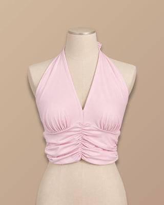 Crop top rosado Pink Rose combinado para salir en la calle