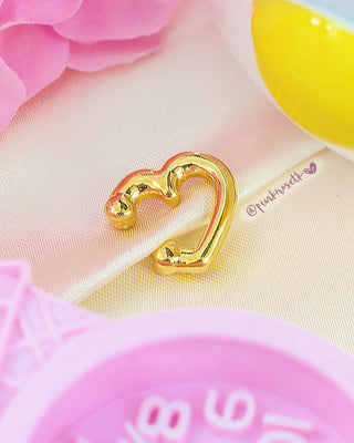 Ear cuff dorado corazón