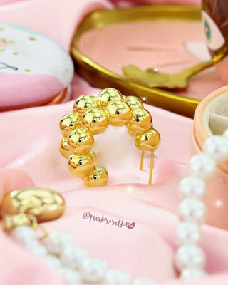 Candongas doradas chunkys bubbles