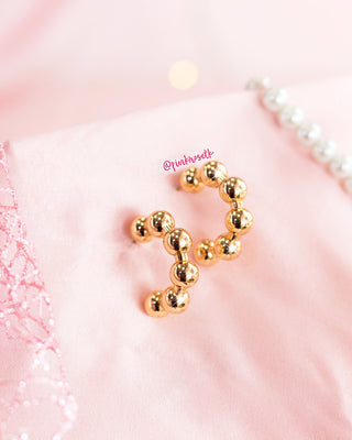aretes burbujas doradas