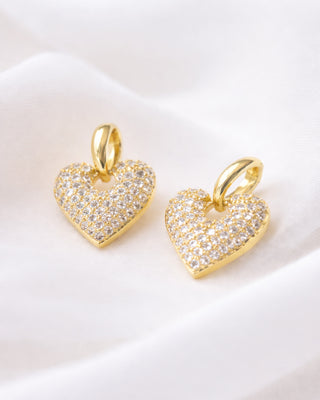 ARETE DORADO DE CORAZON CON PIEDRITAS