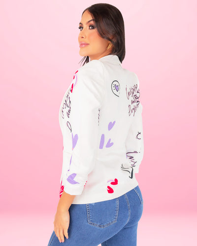 Blazer de Manga Recogida