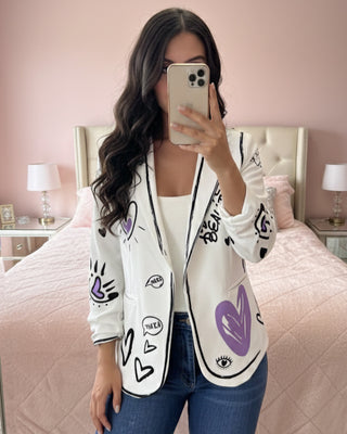 Blazer con Manga Recogida “Life Is Beautiful”