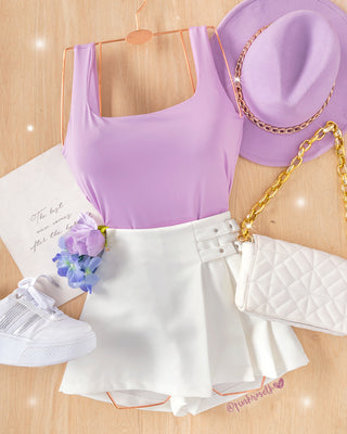 Body Lila de Escote Cuadrado