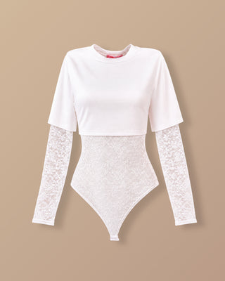 BODY BLANCO DE ENCAJE TIPO BLUSA ENCIMA