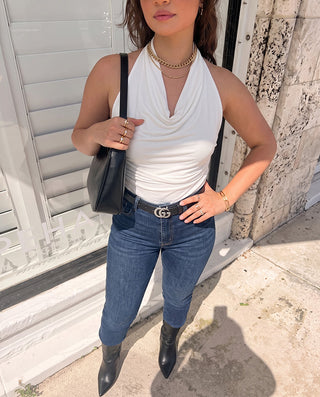 BODY BLANCO MANGA SISA CUELLO ALTO