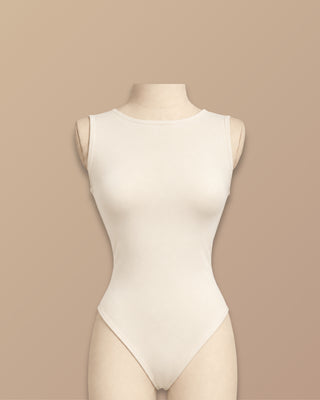 BODY BLANCO MANGA SISA CON ESPALDA DESCUBIERTA