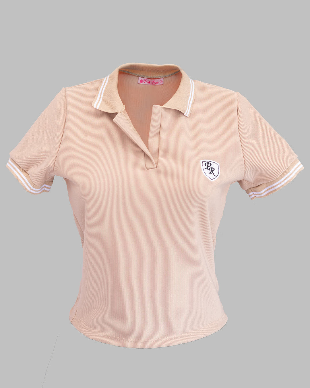 Camiseta polo pink rose