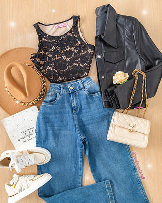 Blusa Sisa Encaje Floral Audaz