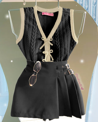 Blusa Tejida Trenzada con 3 Moños