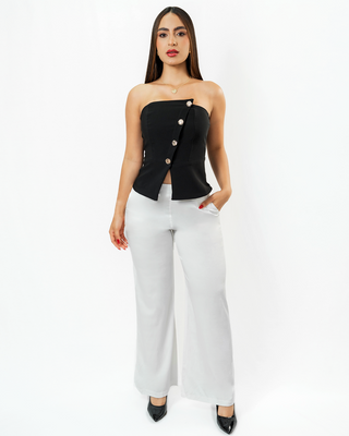 Pantalón Culotte con Toque Minimal