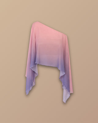 BLUSA ROSADA ANCHA TIPO CAPA EN MALLATEX