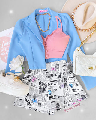 Blazer corto azul