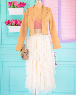 Blazer corto cafe