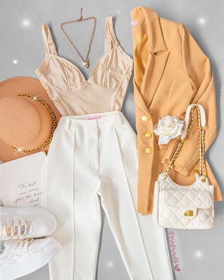 Bustier corset beige