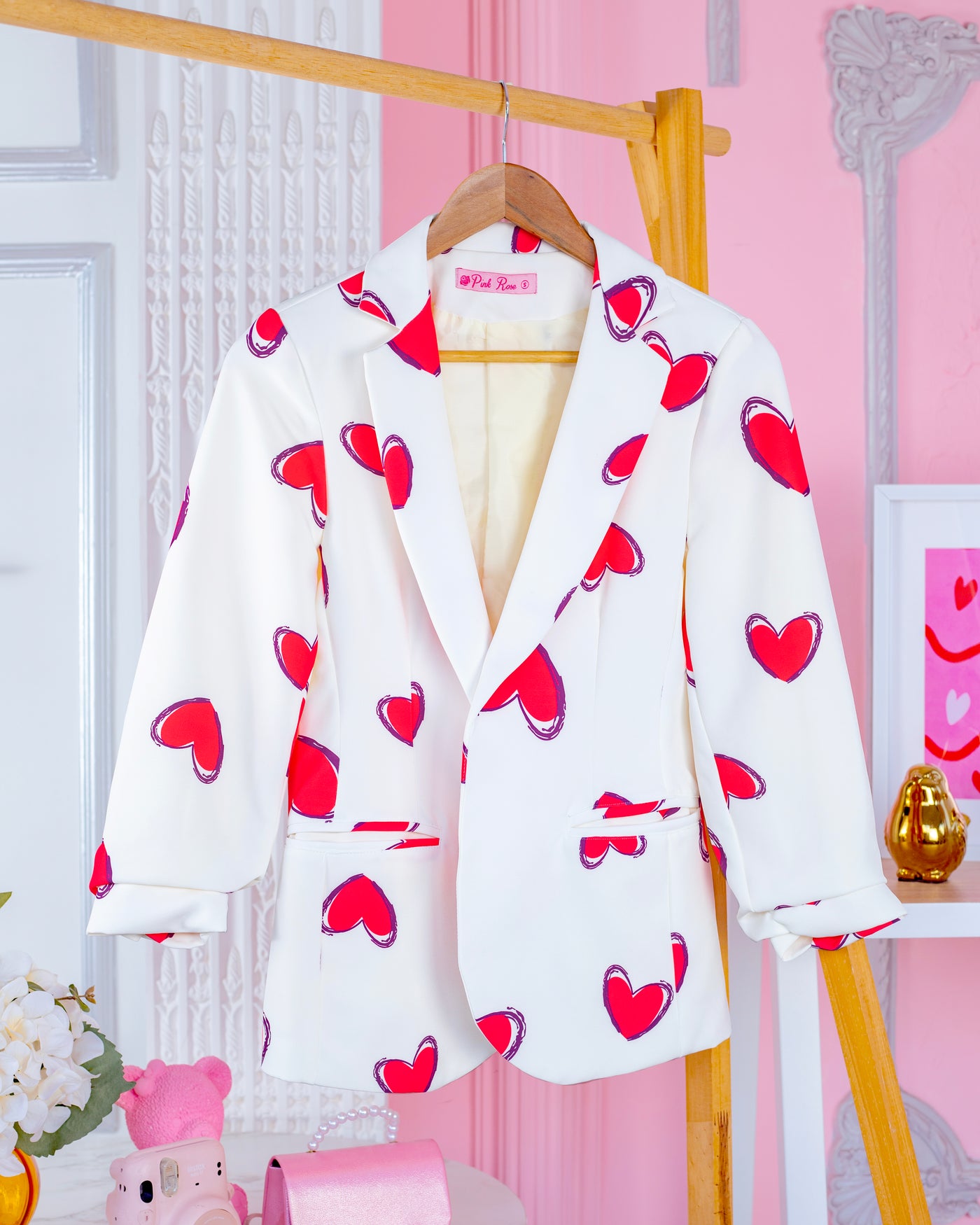 Blazer manga recogida corazones