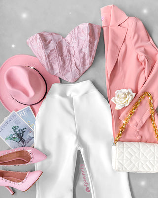 Blazer Largo Rosado
