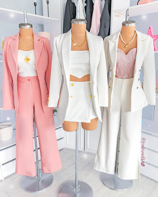 Blazer Largo Rosado