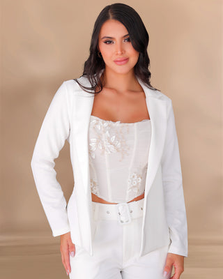 Blazer sencillo manga larga con cuello