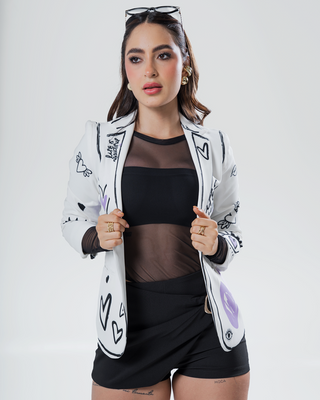 Blazer con Manga Recogida “Life Is Beautiful”