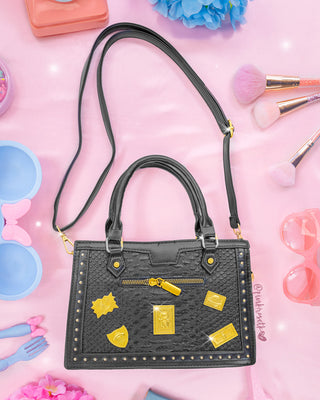Bolso negro pines astronauta