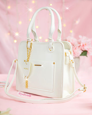 Bolso de mano llavero corazón con cadena