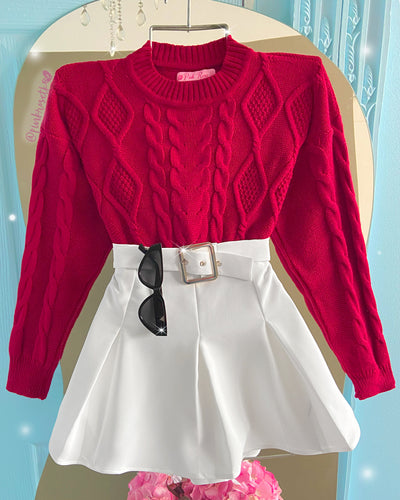Buso Rojo Con Diseño De Rombos