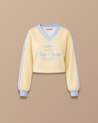 BUZO AMARILLO CORTO LATINOS STAY STRONG
