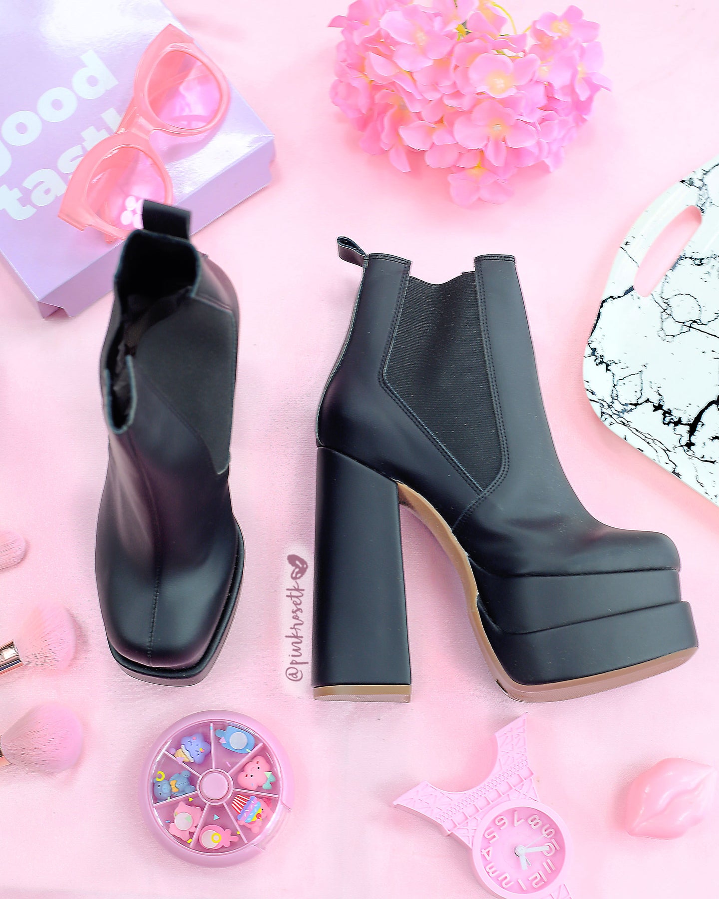 Tacón Botas Panama Jack Mujer Color Rosa Pitillos Zapatos Botines