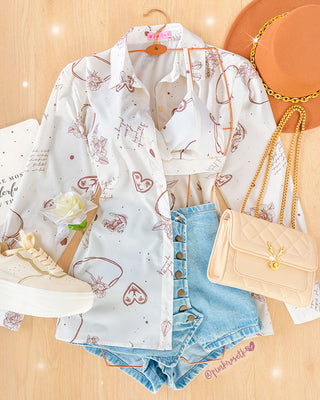 Camisa y top beige life is like a camera