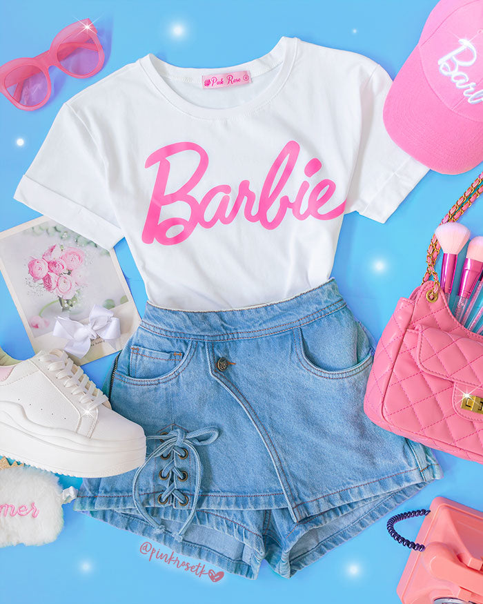 Camiseta blanca Barbie