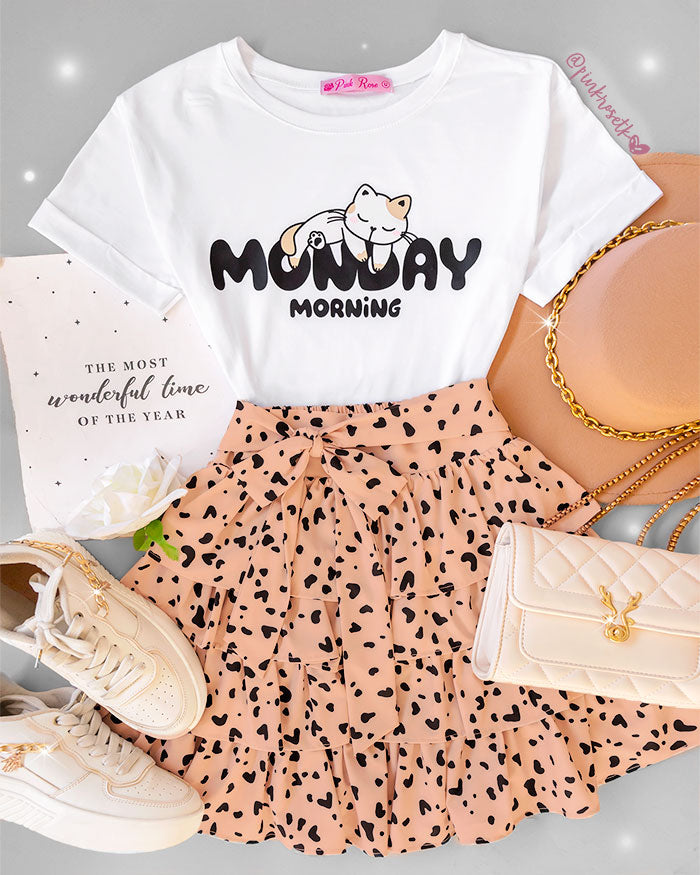 Camiseta blanca monday morning