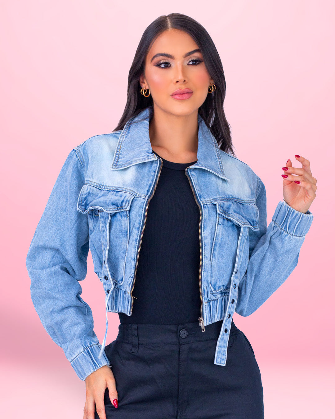 Chaqueta Jean Y Diseño de Ojales