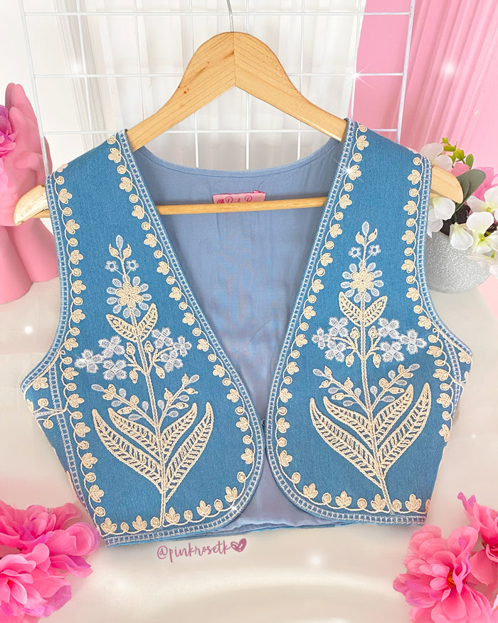 Chaleco con Flores Bordadas