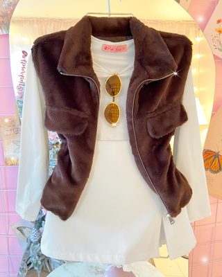 CHALECO PELUCHE CREMALLERA CUELLO