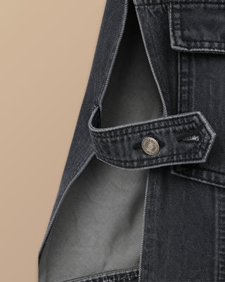 CHALECO JEAN GRIS OVERSIZE 2 BOLSILLOS